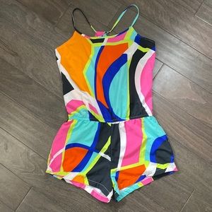 Fabletics Romper Neema - Halter Style Bold Colors Size Medium
